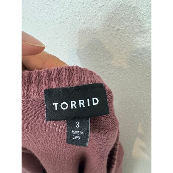 Torrid Mauve Star Pearl Embellished Sweater Size 3 (3X) - Picture 7 of 7